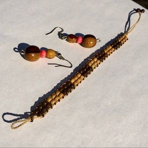 Handmade Costa Rican Wood Jewelry Set